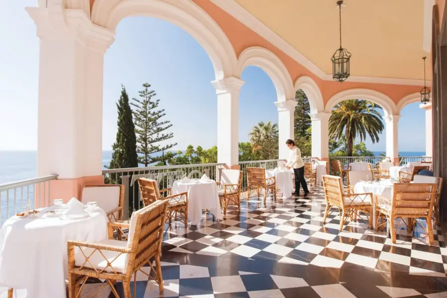 Afternoon Tea Terrace på Reid's Palace, A Belmond Hotel, Maderira, Portugal