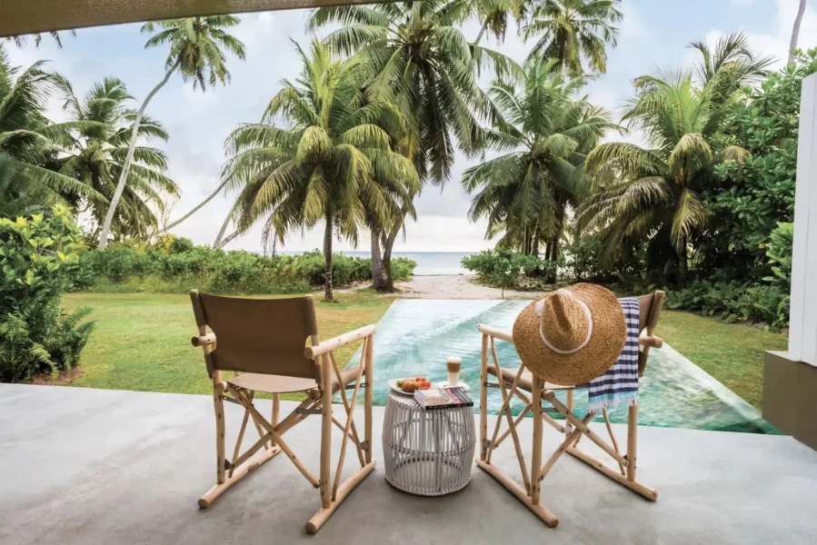 Beach Suite Pool Villa med direkte adgang til stranden på Alphonse Island, Seychellerne