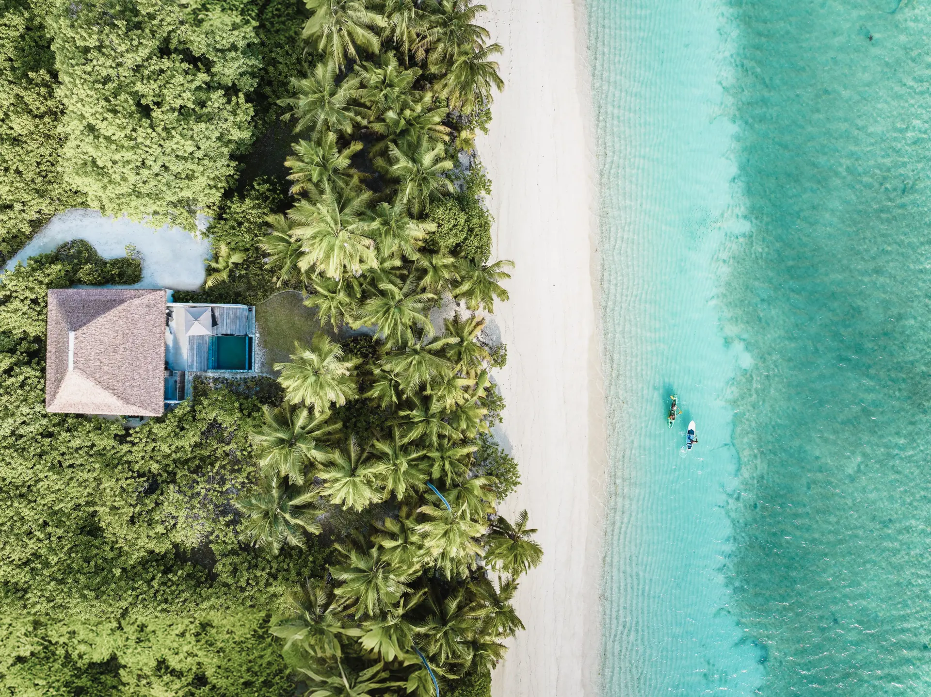 Luftfoto af Beach Villa på Alphonse Island, Seychellerne