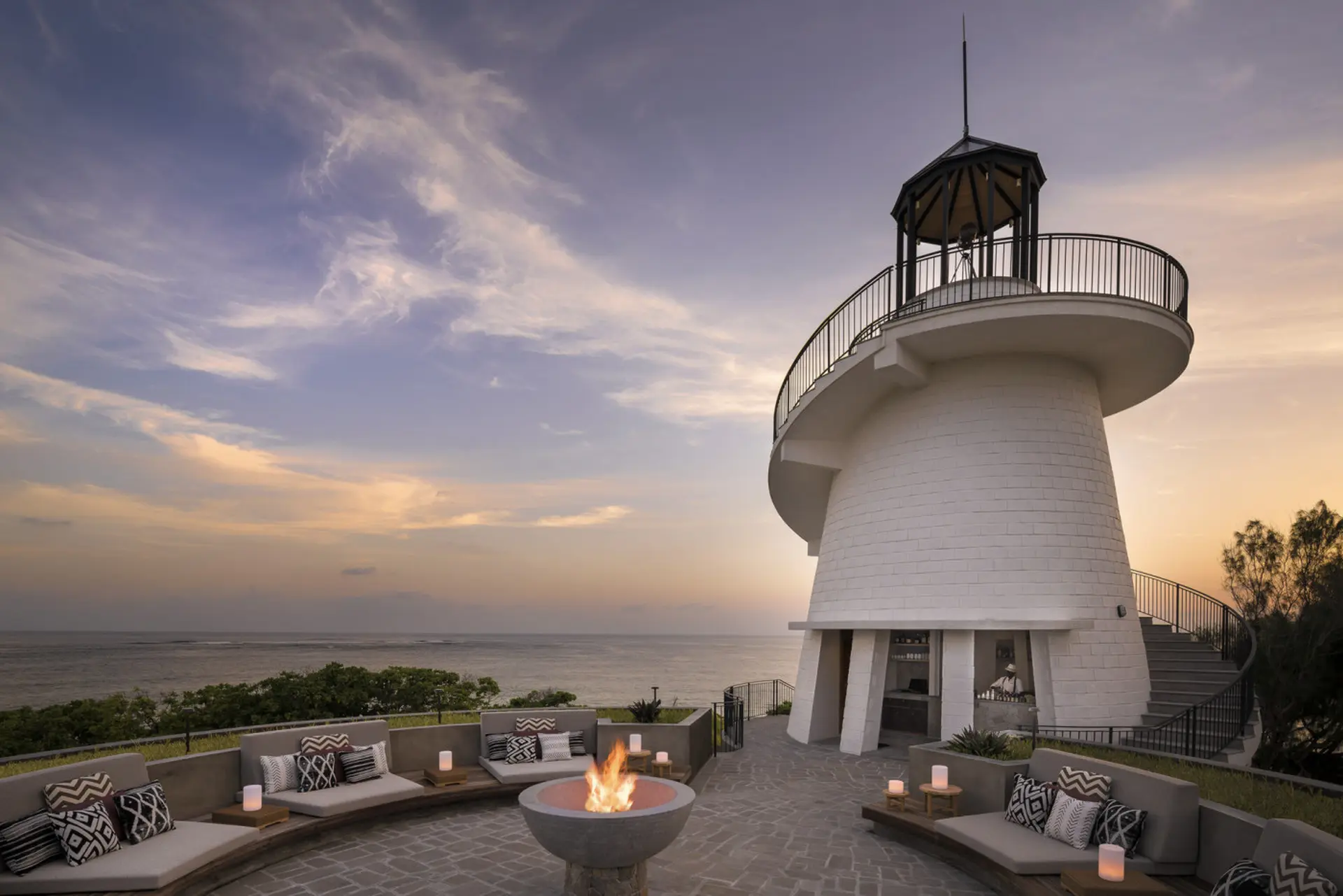 Aftenstemning på Four Seasons Resort at Desroches Island, Seychellerne