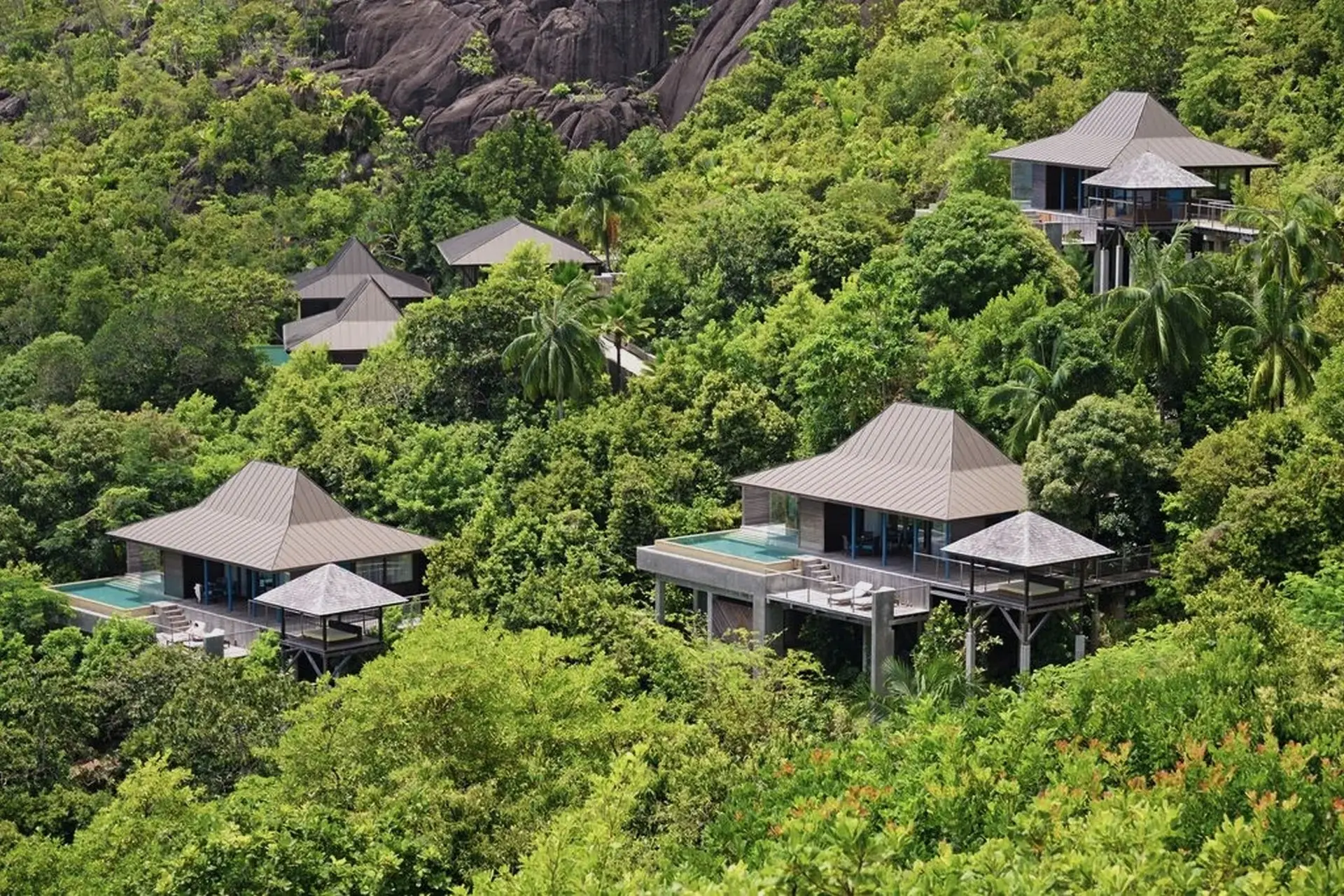 Luftfoto af Four Seasons Resort Seychelles, Seychellerne