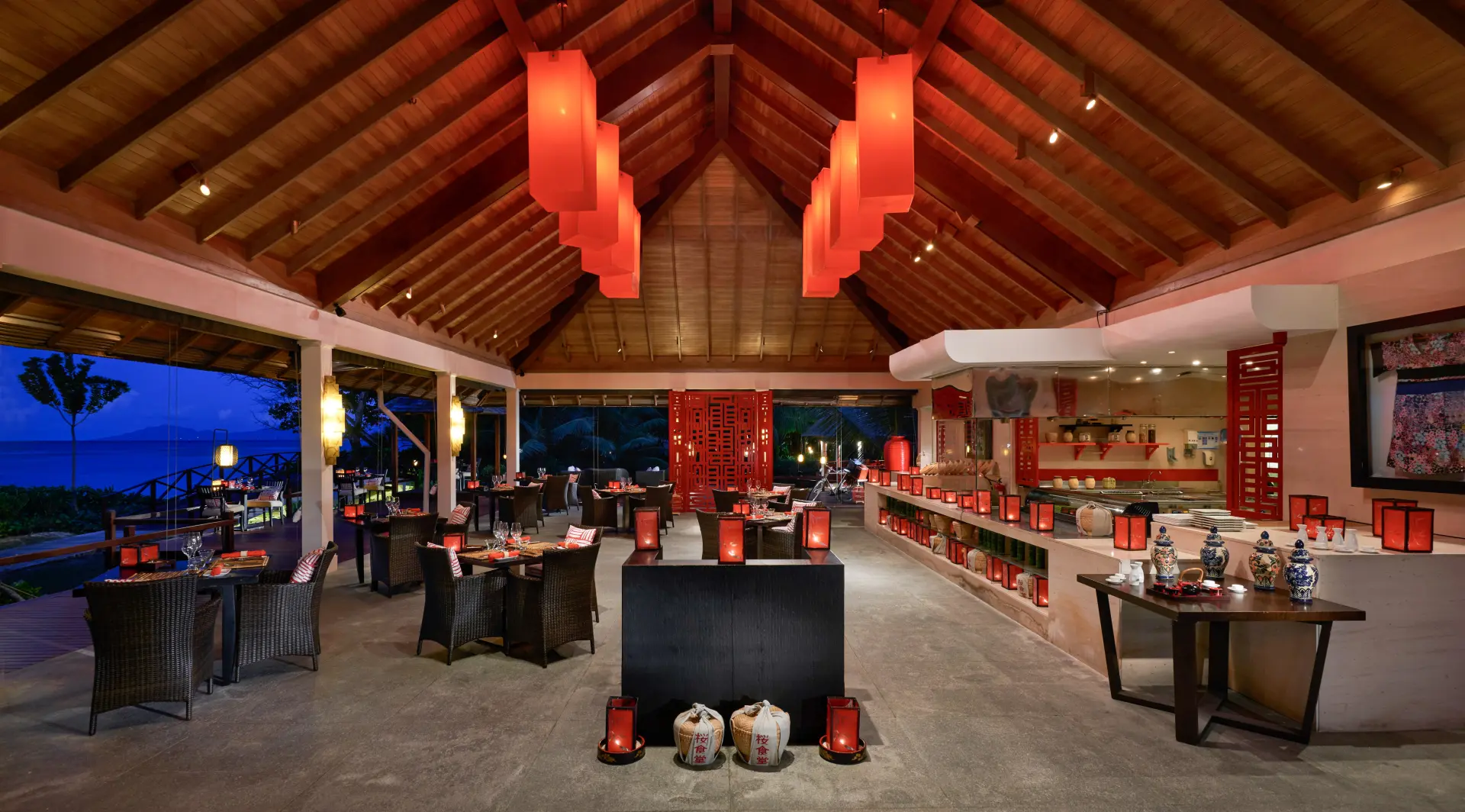 Restaurant Sakura på Hilton Seychelles Labriz Resort & Spa, Seychellerne