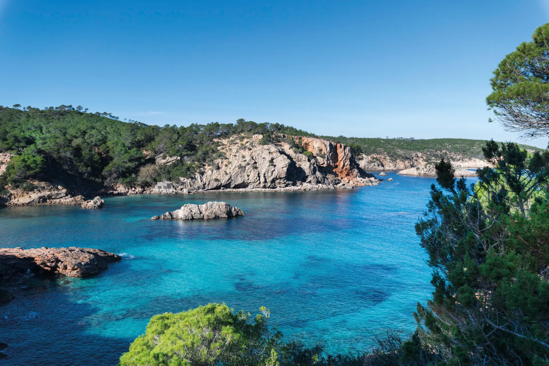 Bugt ved Six Senses Ibiza, Spanien