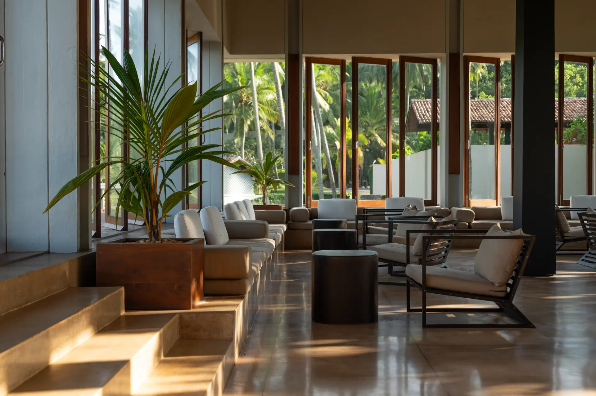Lounge og bar på Amanwella, Sri Lanka
