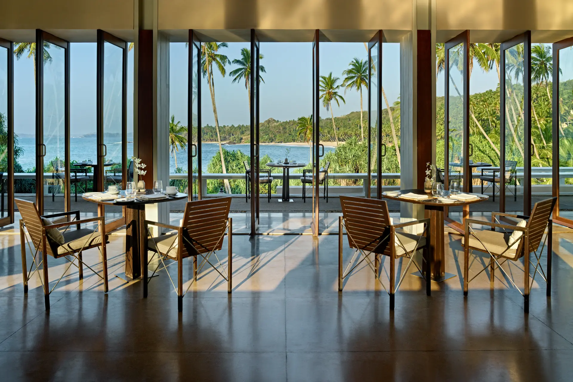 Restauranten på Amanwella, Sri Lanka