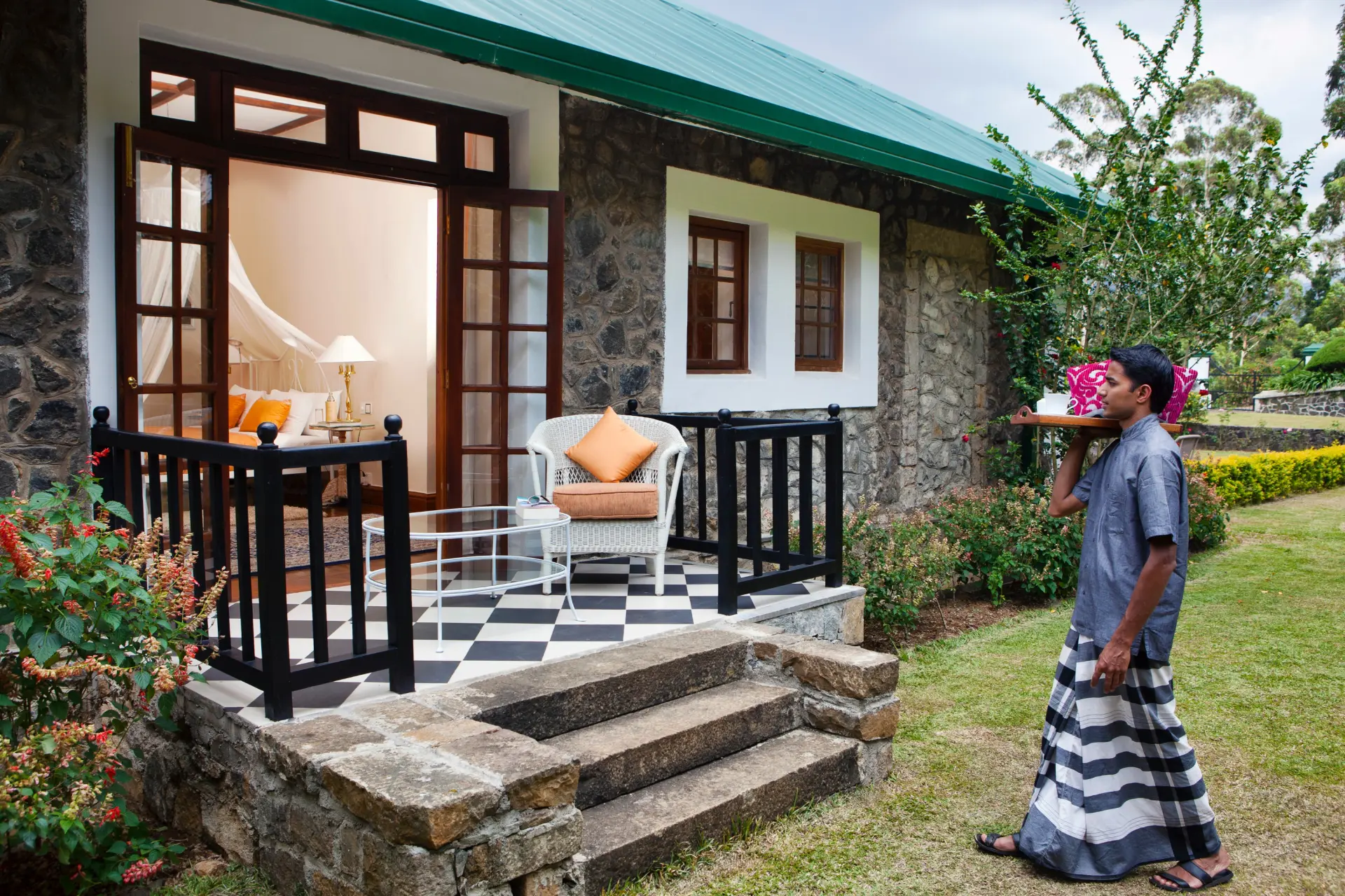 Garden suite room service på Ceylon Tea Trails på Sri Lanka