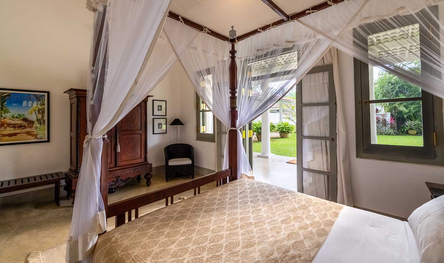 Garden view værelse på Taru Villas Marwella på Sri Lanka