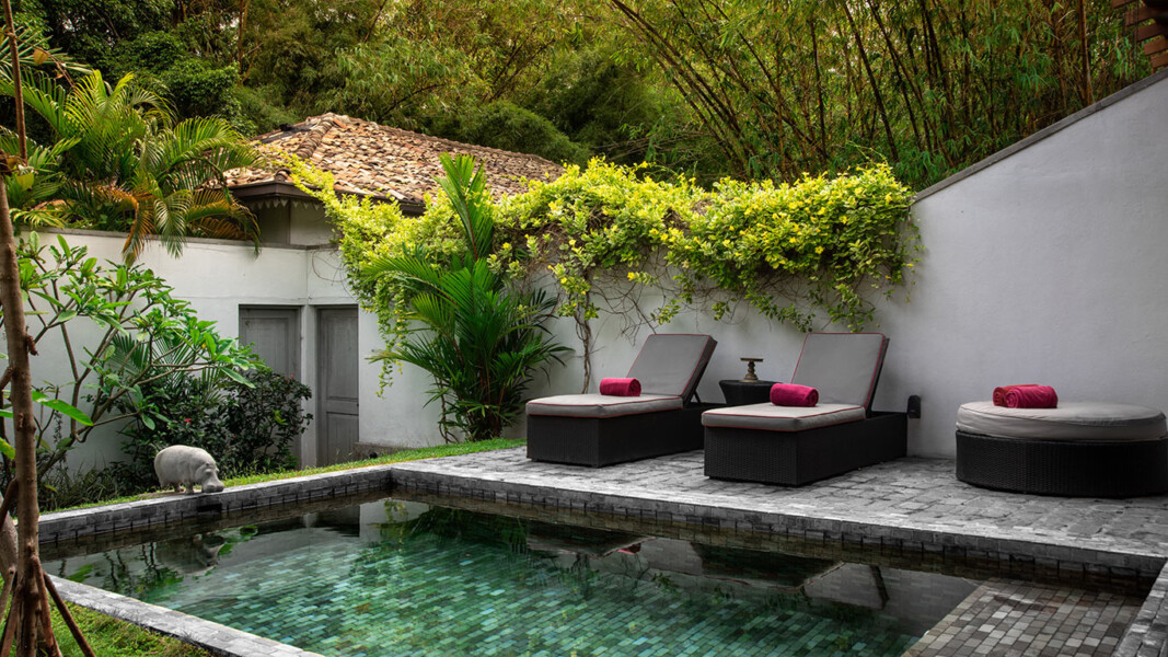 Privat poolvilla på Wallawwa på Sri Lanka