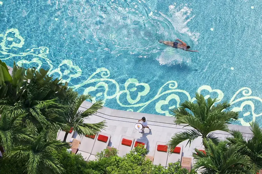 Pool på Mandarin Oriental Bangkok i Thailand