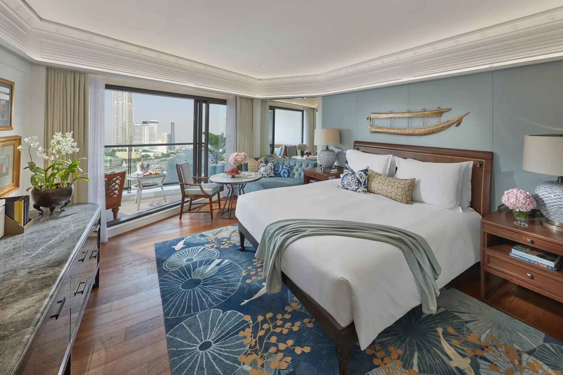 Værelse på Mandarin Oriental Bangkok i Thailand