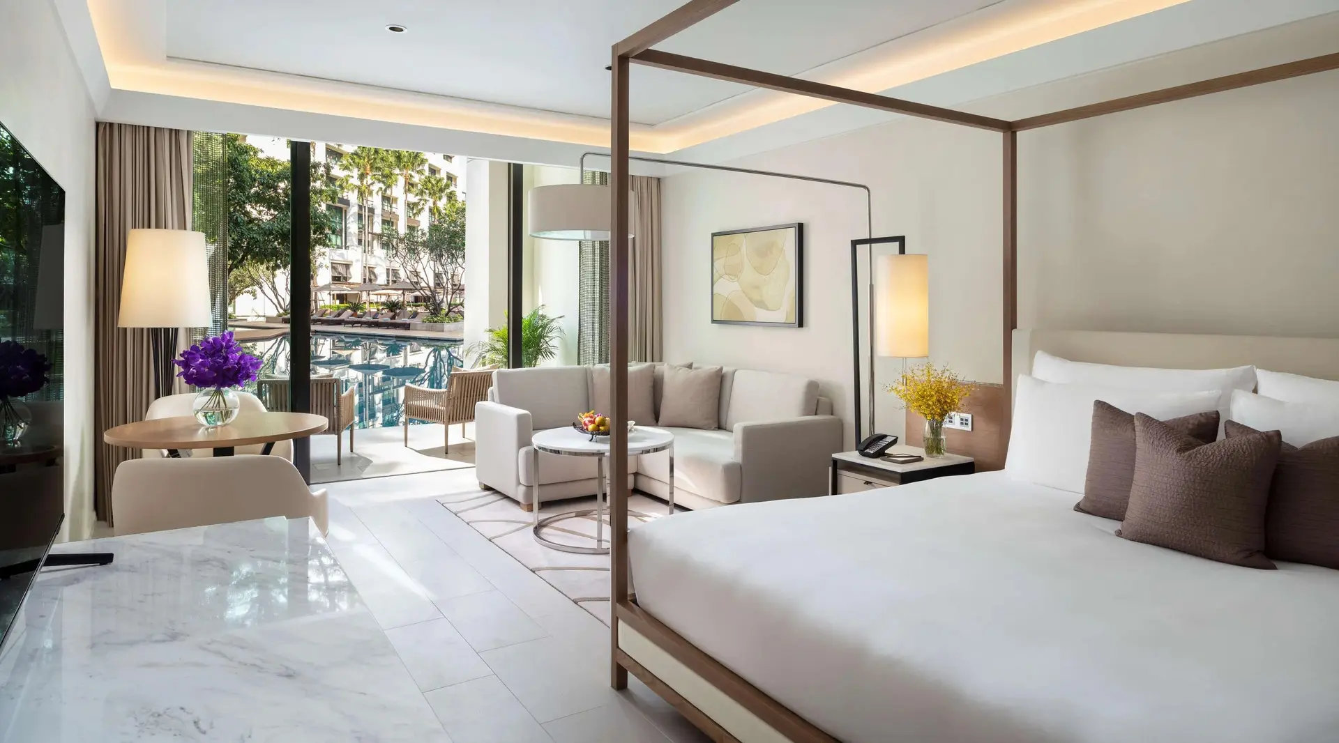 Cabana room på Siam Kempinski, Bangkok i Thailand