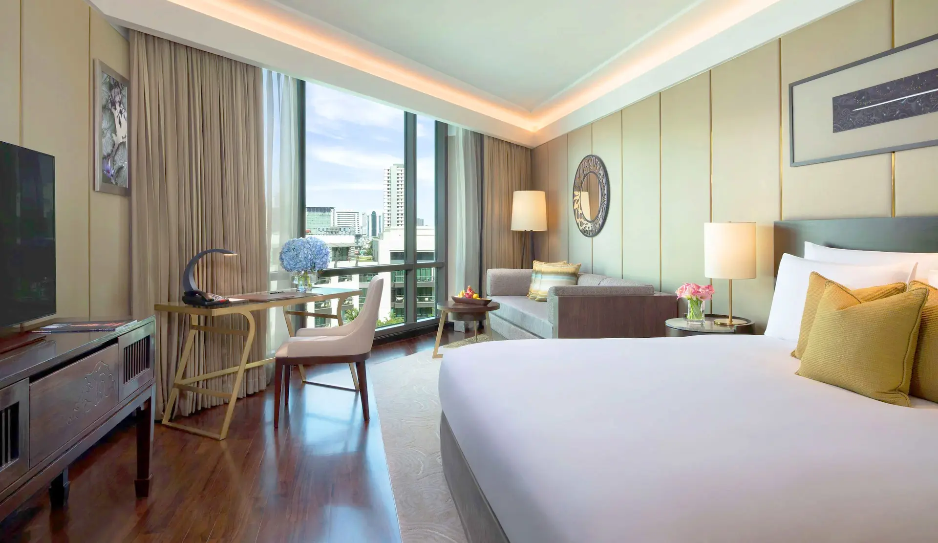 Deluxe Room på Siam Kempinski, Bangkok i Thailand