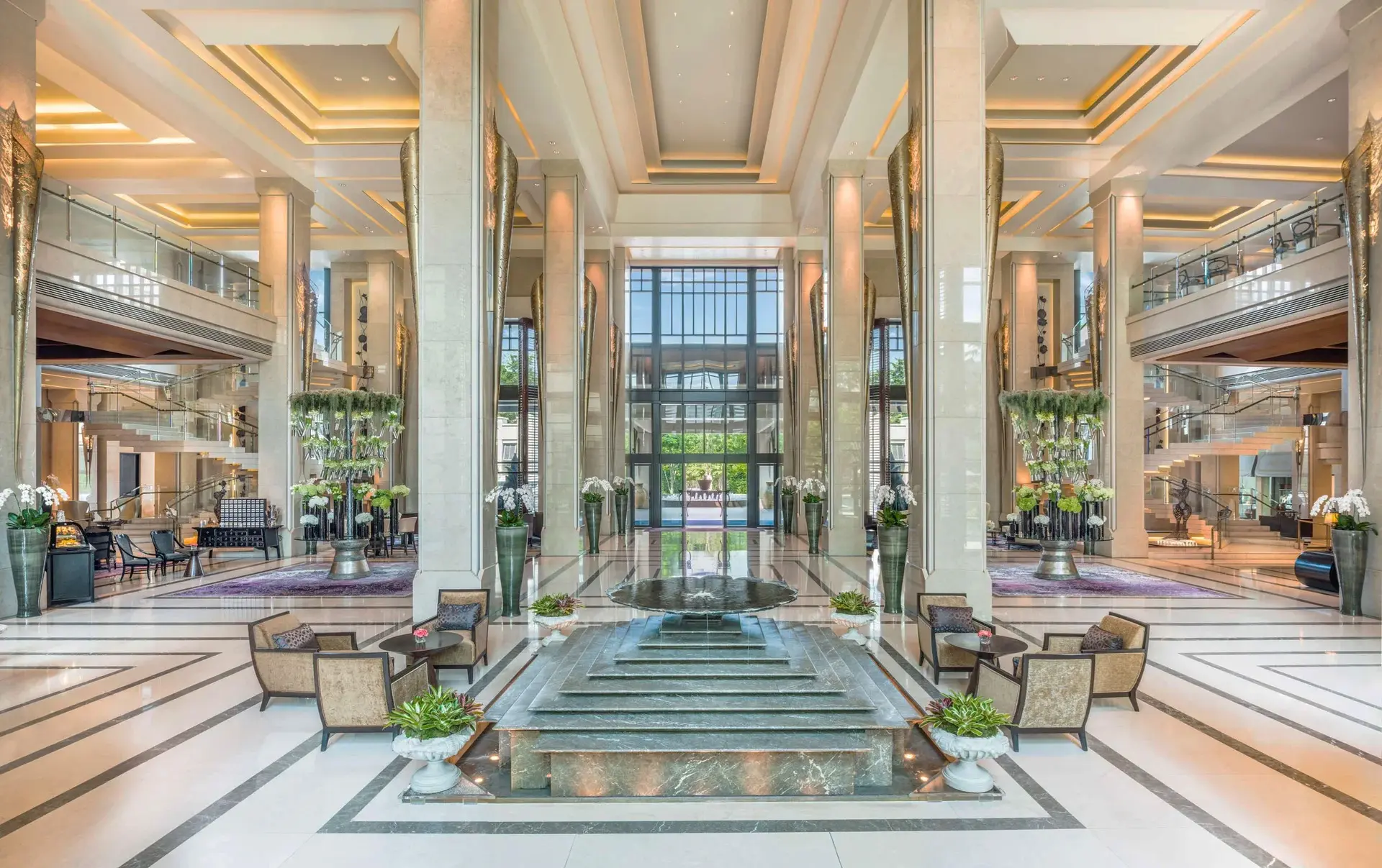 Lobby på Siam Kempinski, Bangkok i Thailand