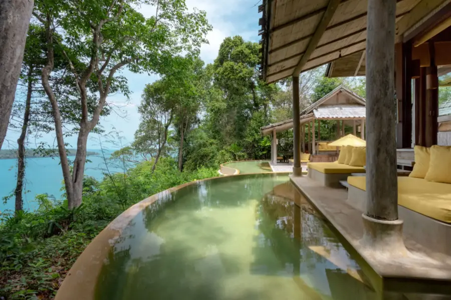 Sunset Ocean View Pool Villa på Soneva Kiri i Thailand