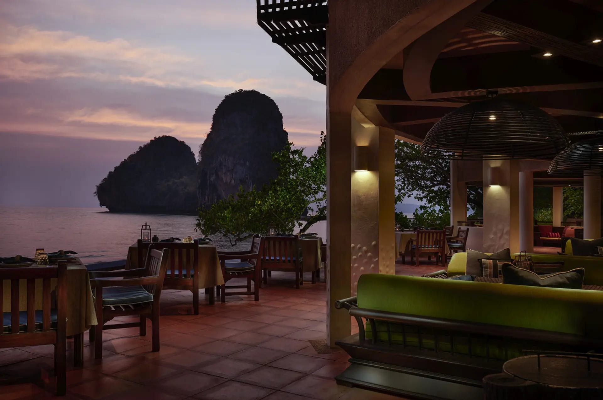 Pharnang restaurant på Rayavadee i Thailand