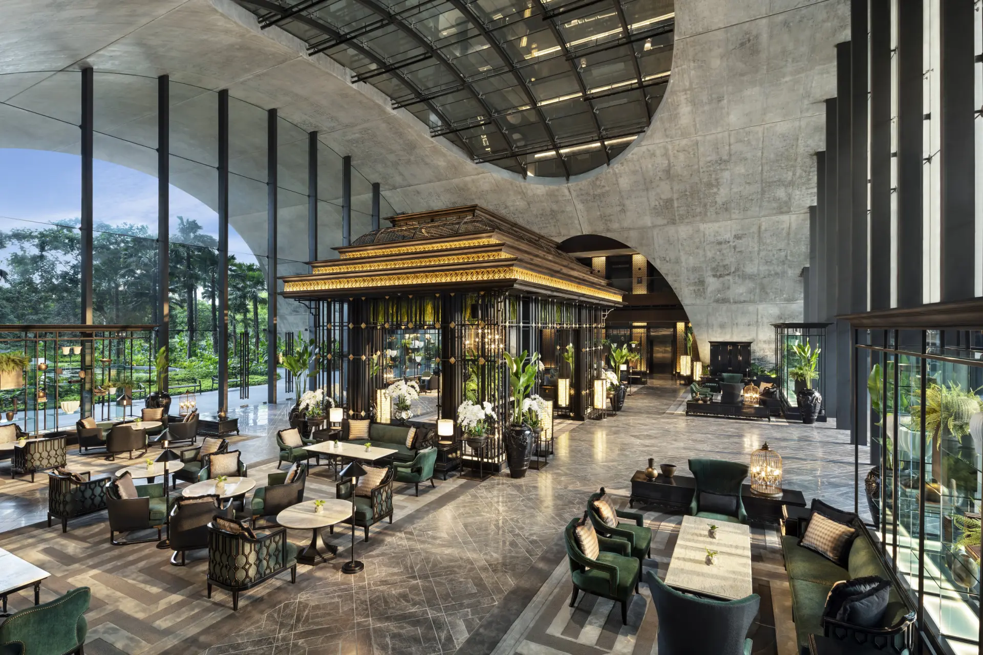 Lobby på Sindhorn Kempinski i Thailand