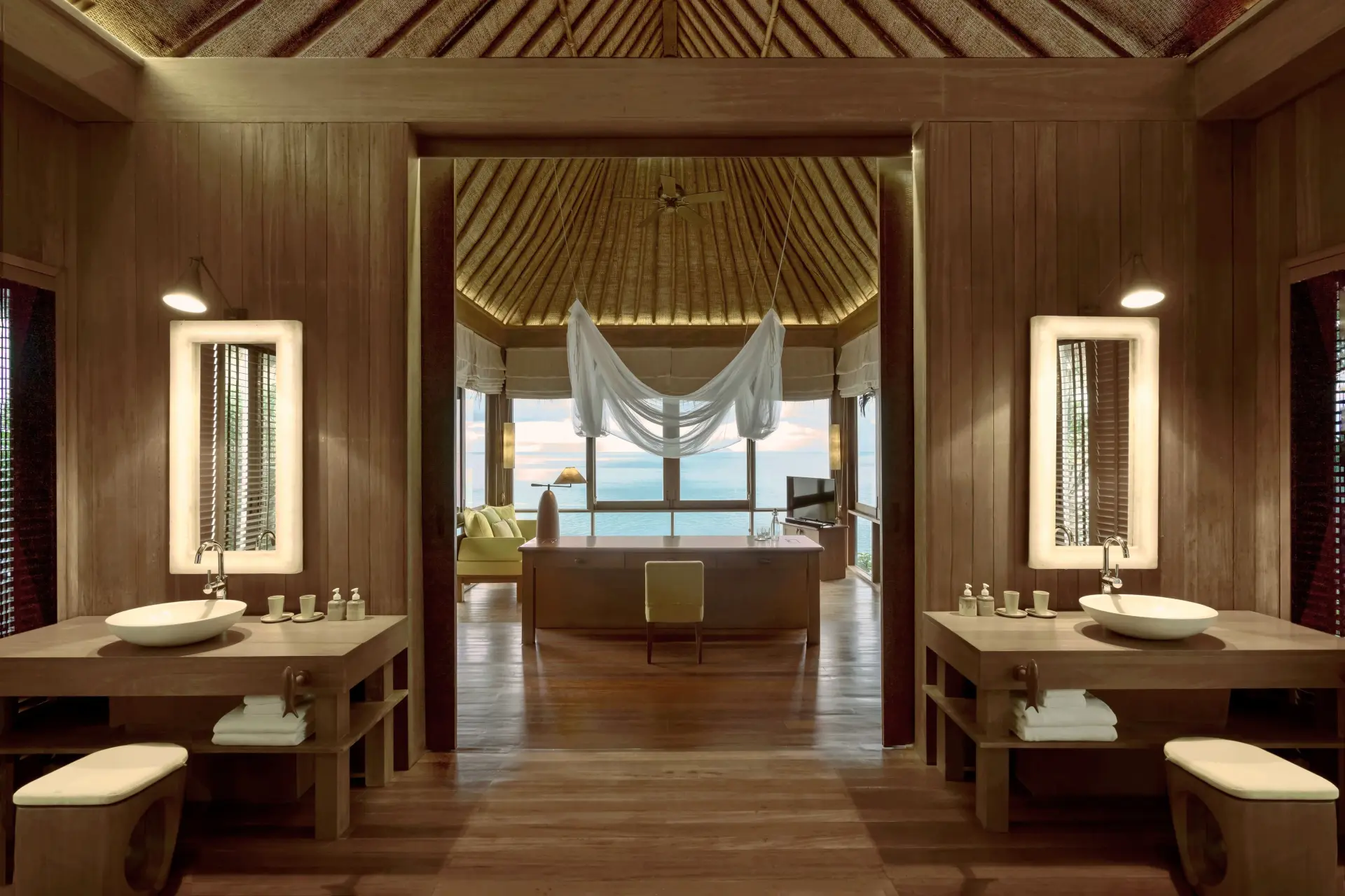 Badeværelse på på Six Senses Koh Samui, Thailand