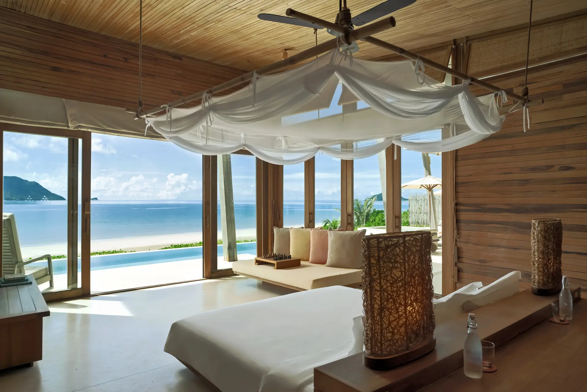 Soveværelse på Six Senses Con Dao i Vietnam