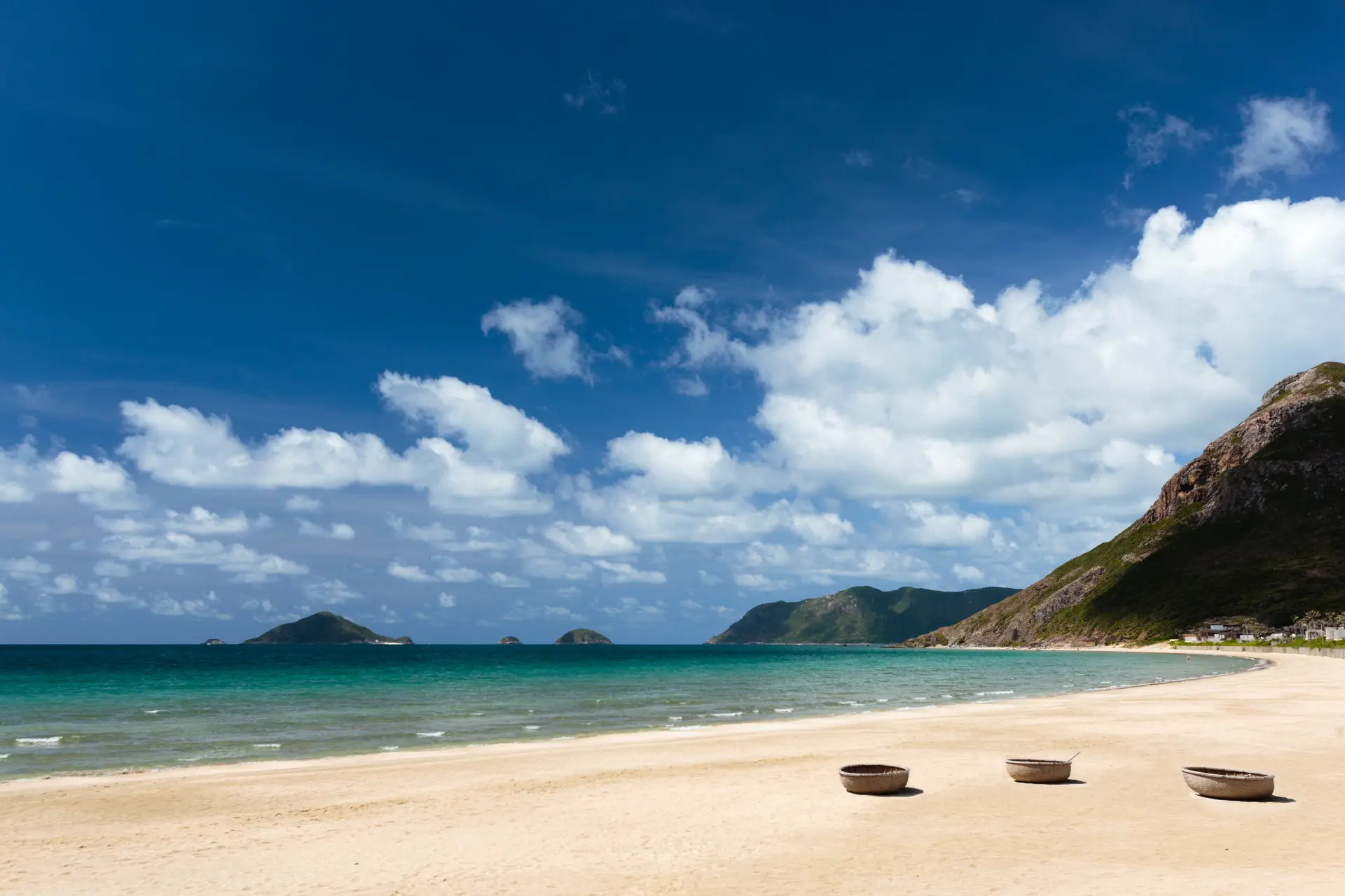 Stranden på Six Senses Con Dao i Vietnam