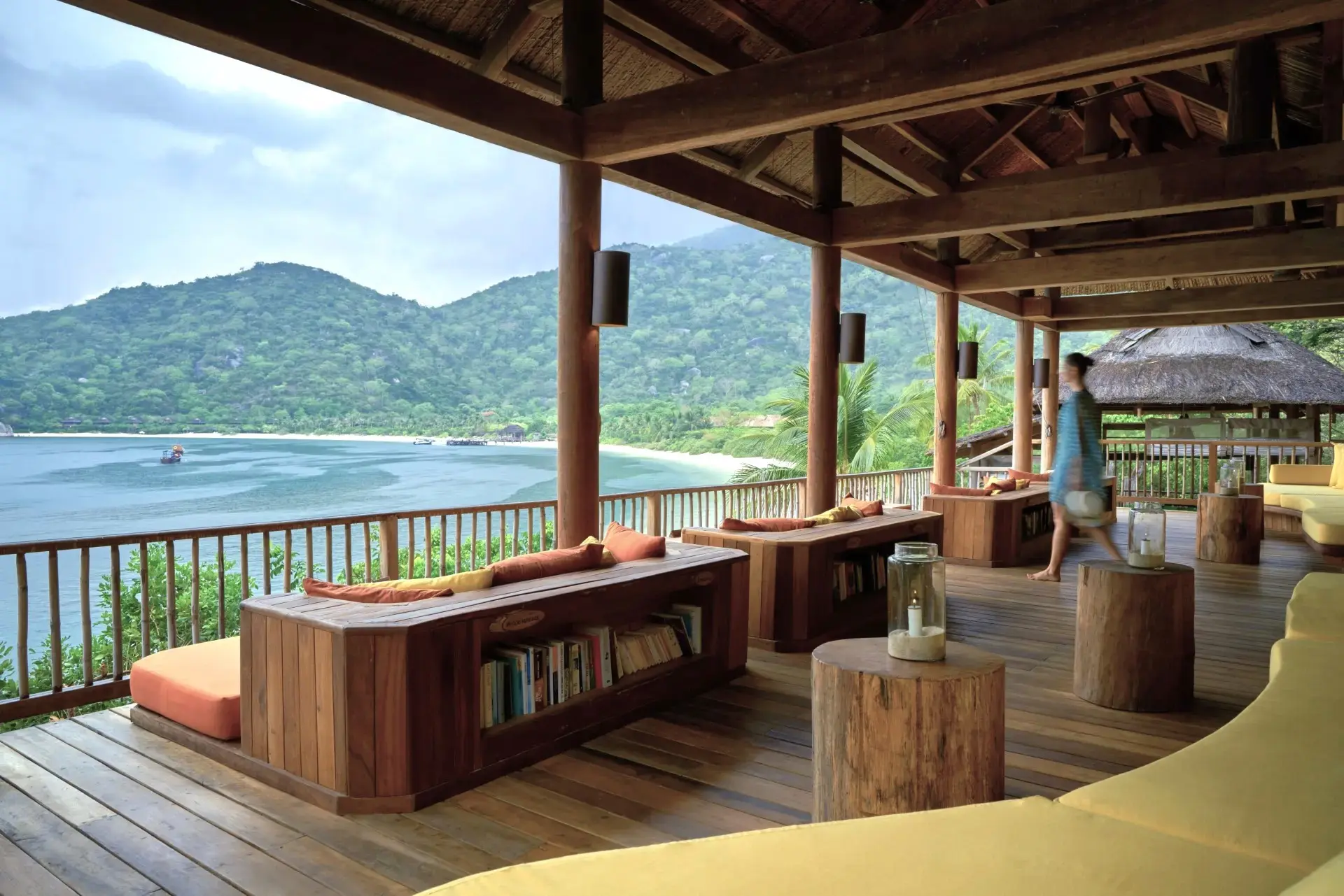 Afslapningsområde på Six Senses Nihn Van Bay i Vietnam