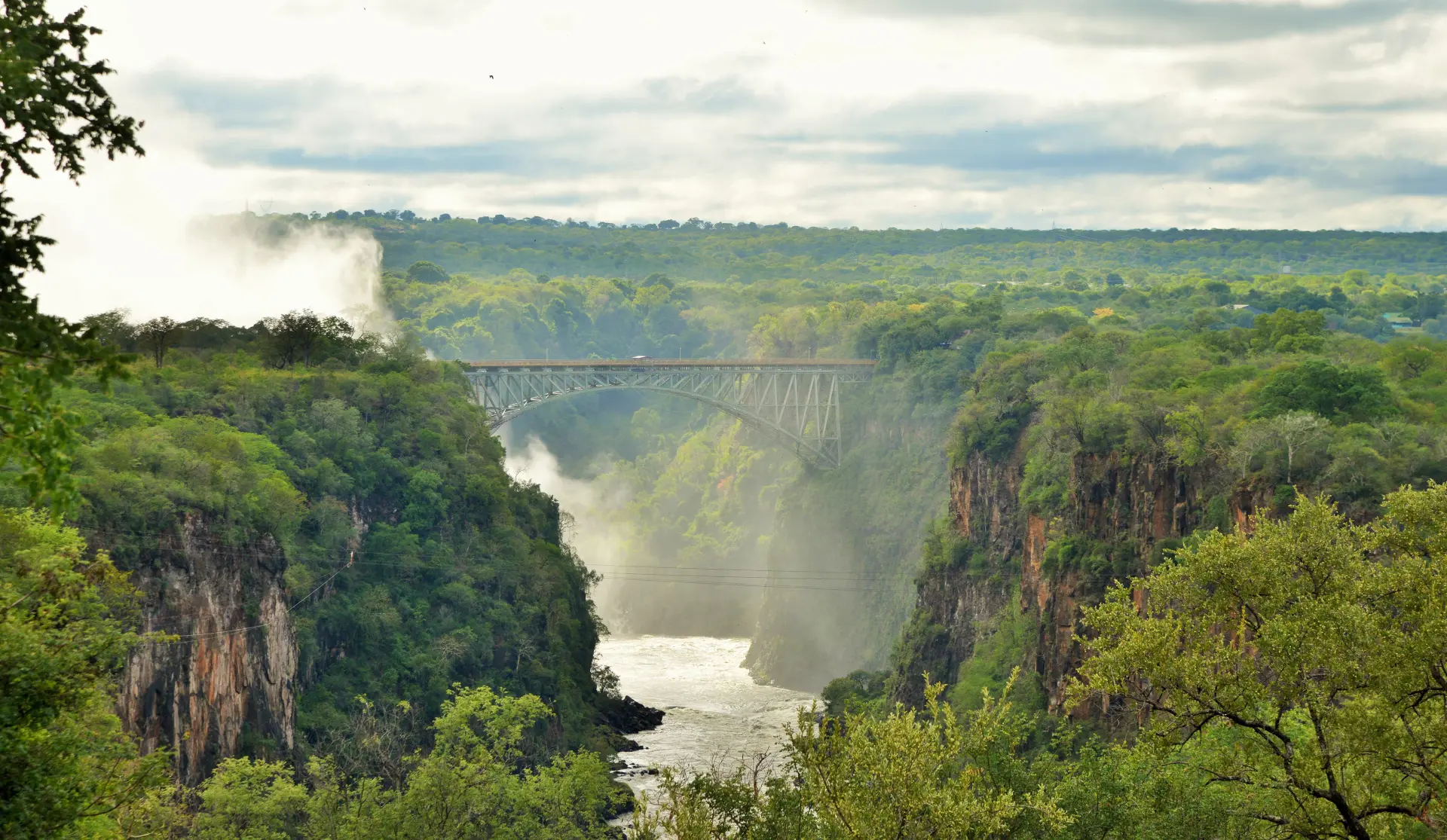 Victoria Falls ved The Victoria Falls Hotel, Zimbabwe