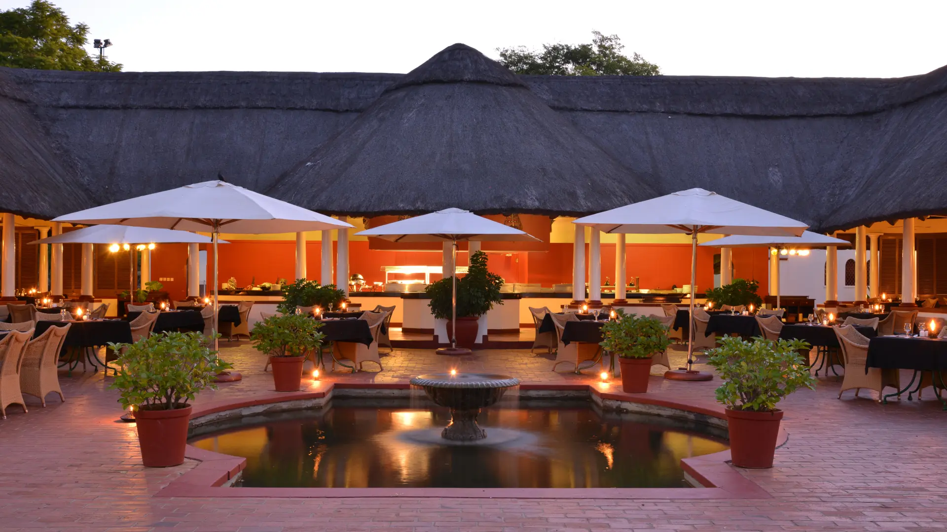 Restaurant Jungle Junction på The Victoria Falls Hotel, Zimbabwe