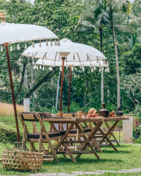 Morgenmadsbord på Four Seasons Sayan på Bali