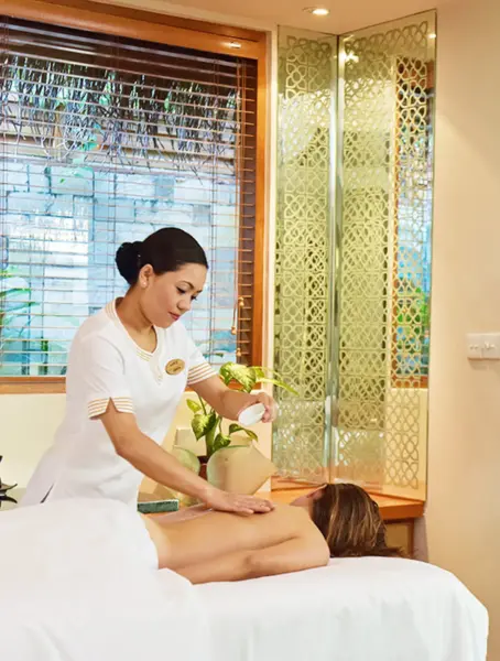 Massage på Baros på Maldiverne