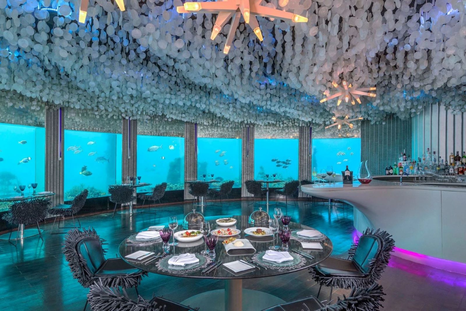 Subsix - undervandsrestaurant på Niyama Private Islands Maldives, Maldiverne