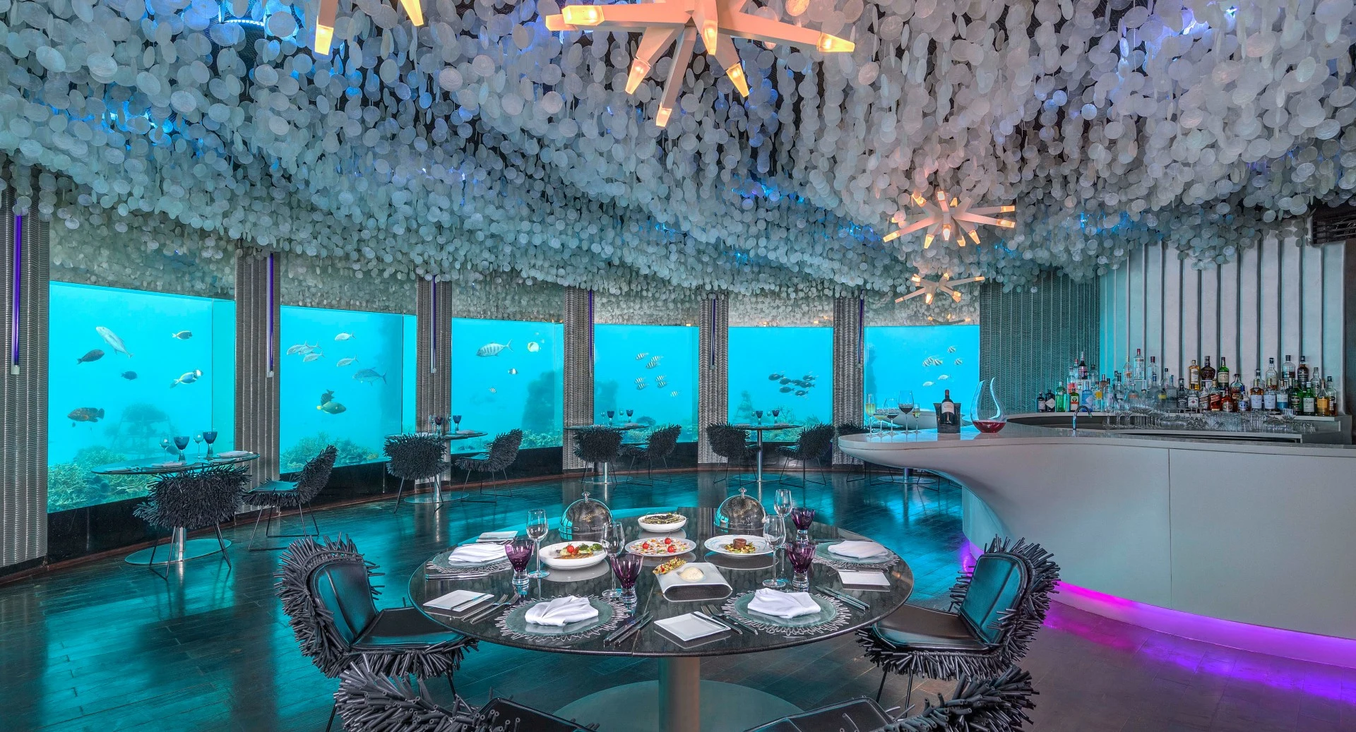 Subsix - undervandsrestaurant på Niyama Private Islands Maldives, Maldiverne