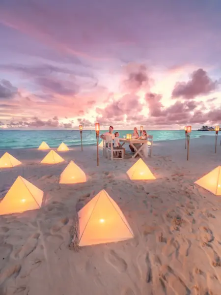 Sandbank Dinner Soneva Jani, Maldiverne