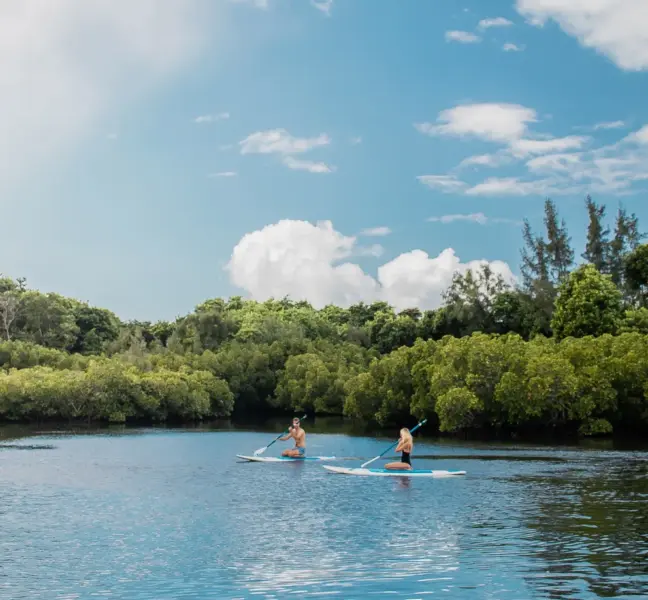 Paddleboard på One&Only Le Saint Géran på Mauritius