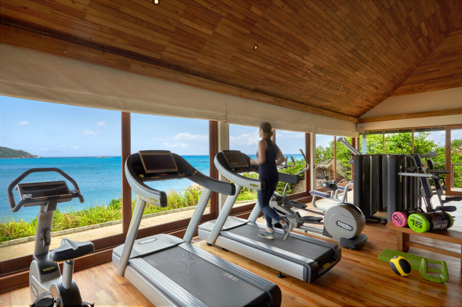 Fitness på Six Senses Zil Payson på Seychellerne