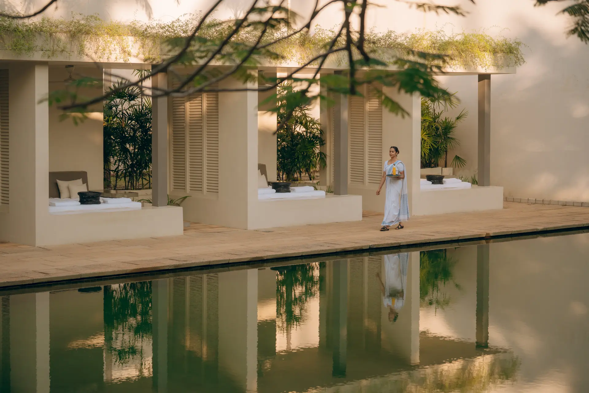 Poolsideområde Amangalla, Sri Lanka