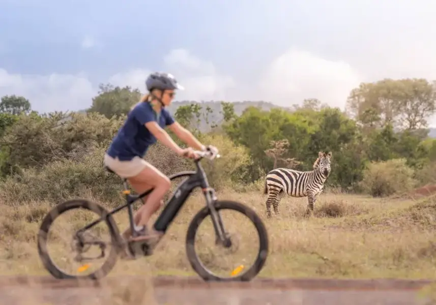 Cykeltur på Little Govenors Camp i Kenya