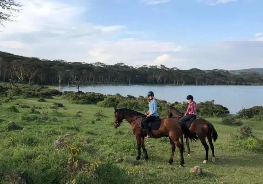 Hesteridning på Little Govenors Camp i Kenya