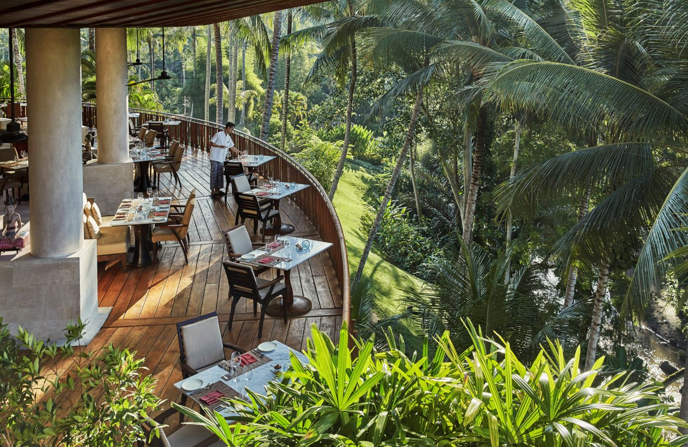 Restaurant på Four Seasons Sayan på Bali