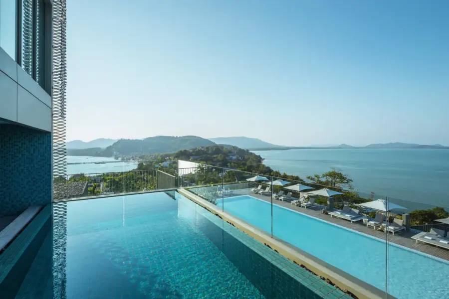 udsigt over Phang Nga Bay COMO Point Yamu, Thailand