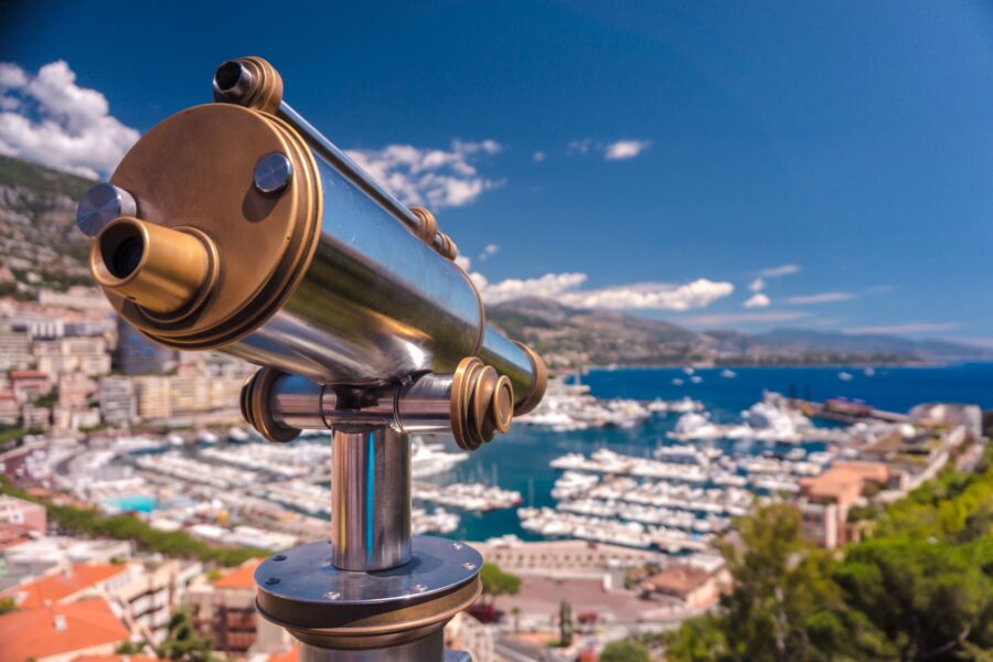 Udsigt ud over havnen i Monte Carlo, Monaco