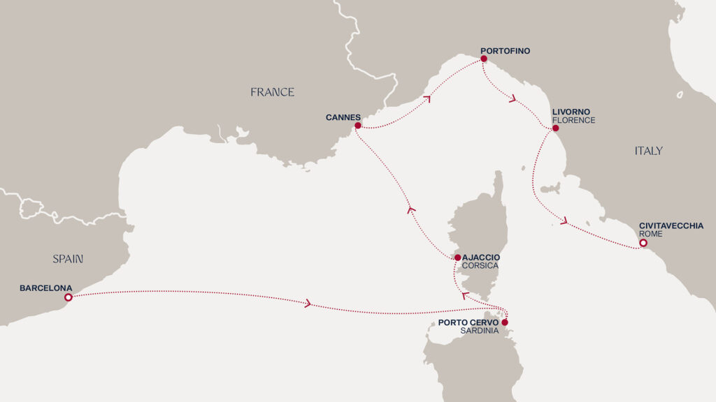 Krydstogt med Explora Journeys fra Barcelona til Rom, 14. - 22. september 2026