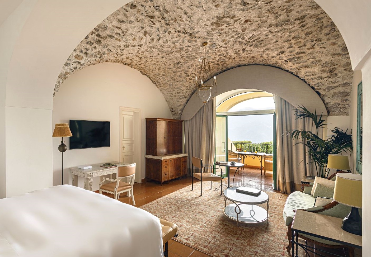 Deluxe Sea View med balkon på Caruso, A Belmond Hotel, ltalien