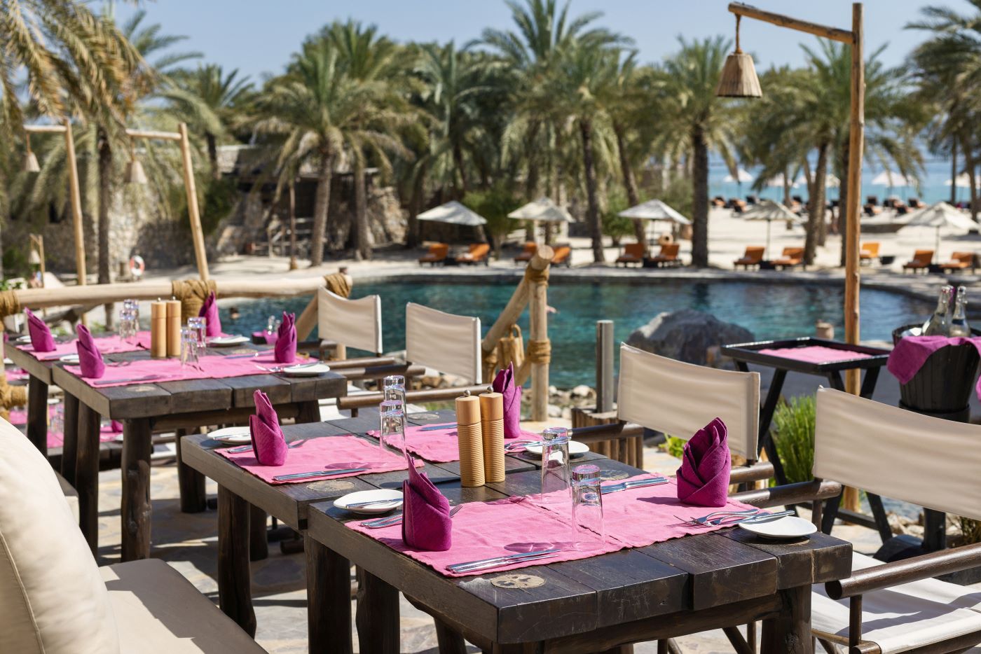 Restauranten Summer House på Six Senses Zighy Bay, Oman