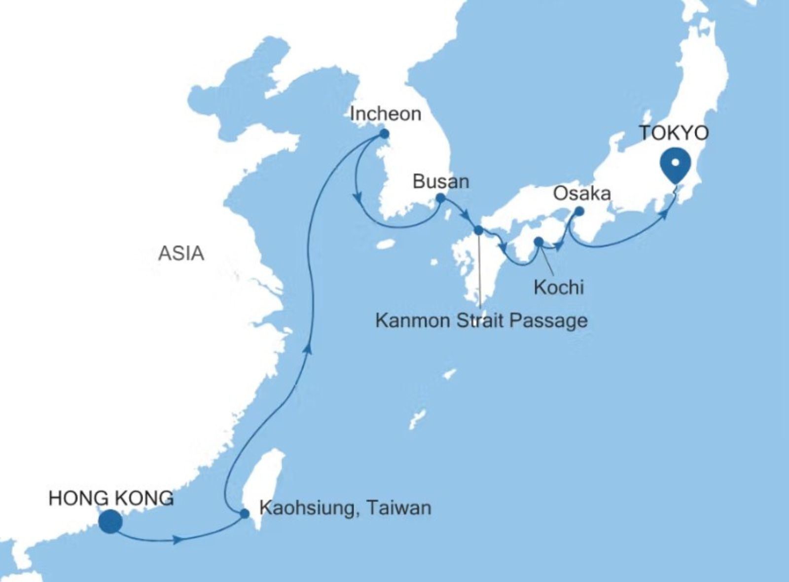 Silversea Cruises krydstogt fra Hongkong til Tokyo