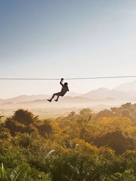 Zipline under ferien på One&Only Mandarina, Mexico