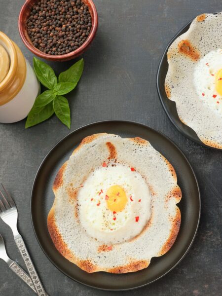 Egg hopper er en traditionel srilankansk morgenmadsret, Sri Lanka
