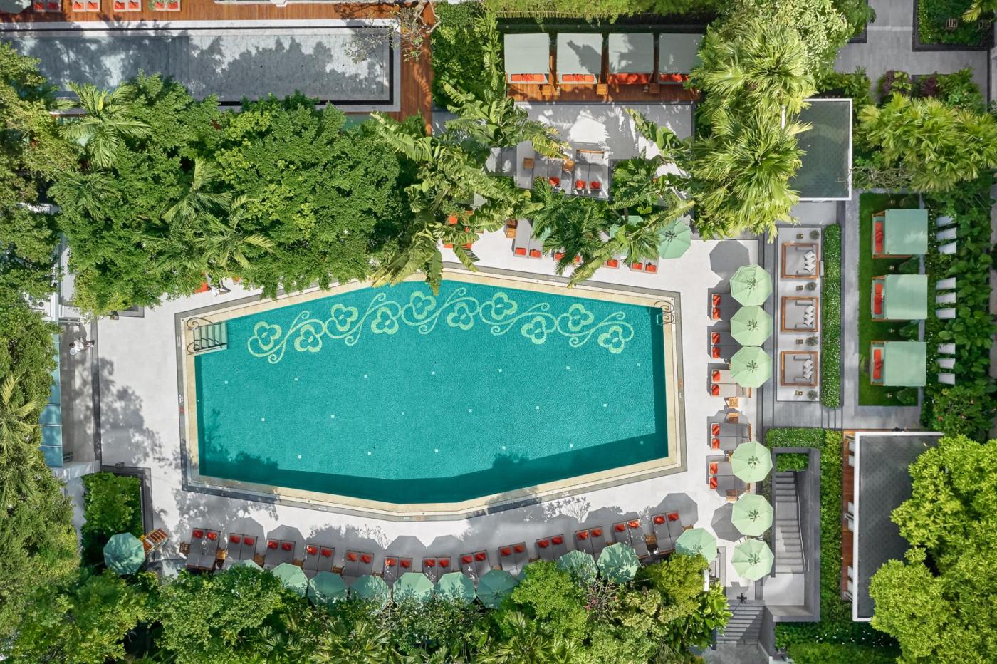 Poolen på Mandarin Oriental Bangkok, Thailand