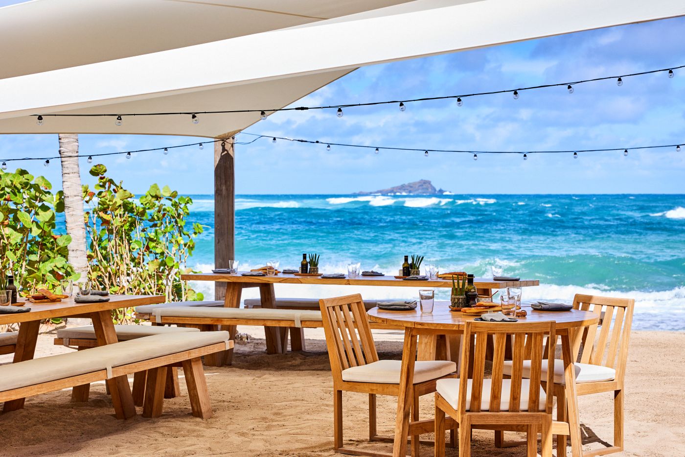 Restauranten Beach House på Rosewood Le Guanahani St. Barth, Caribien