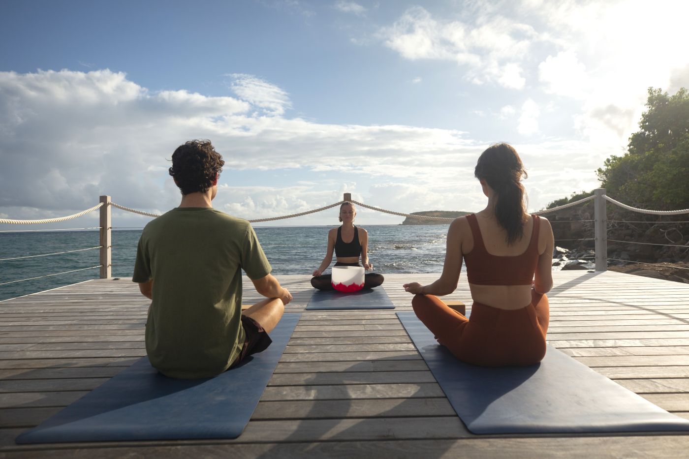 Morgen meditation på Rosewood Le Guanahani St. Barth, Caribien