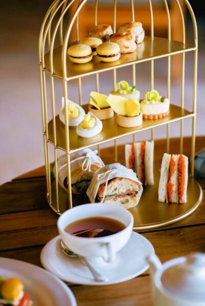 Afternoon tea på Rosewood Little Dix Bay, Virgin Gorda, Caribien