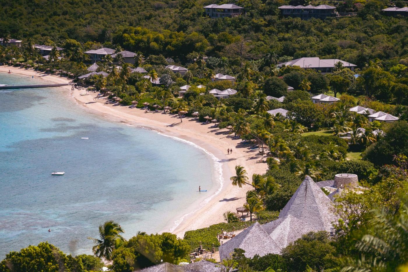 Stranden på Rosewood Little Dix Bay, Virgin Gorda, Caribien